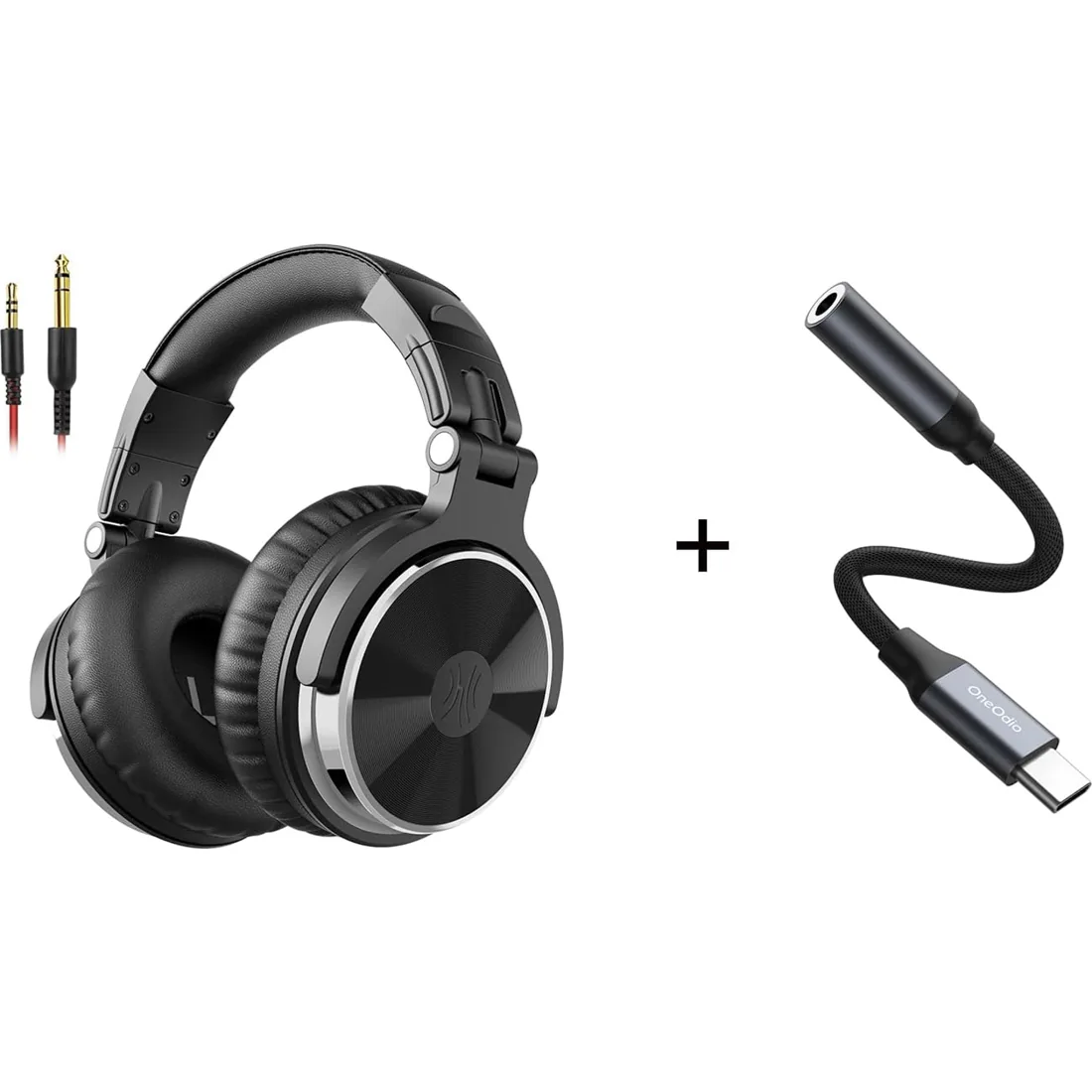 OneOdio Wired Headphones and USB-C Adapter — Headphones